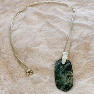 Kendra Scott Inez Gold Long Necklace - Sage Mica